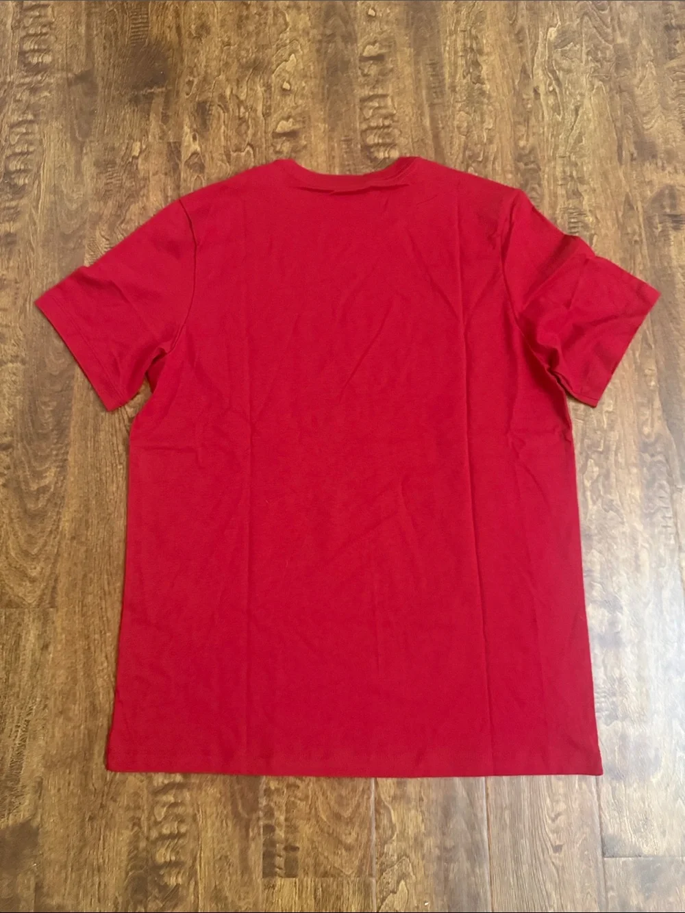Jordan Red Short Sleeve Graphic Tee with Black & White Logos